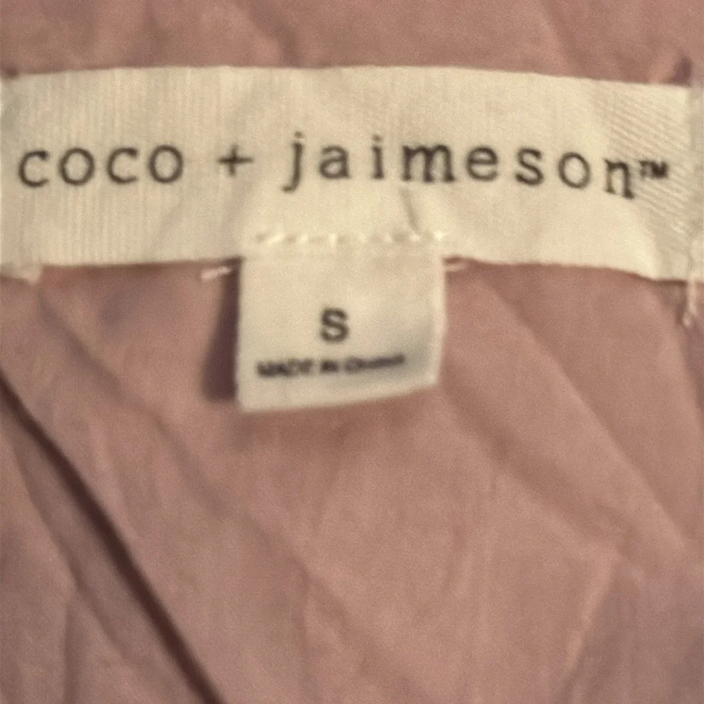 Coco + Jaimeson Snap front tencel pink white stripes‎ romper Sz S - Picture 7 of 7